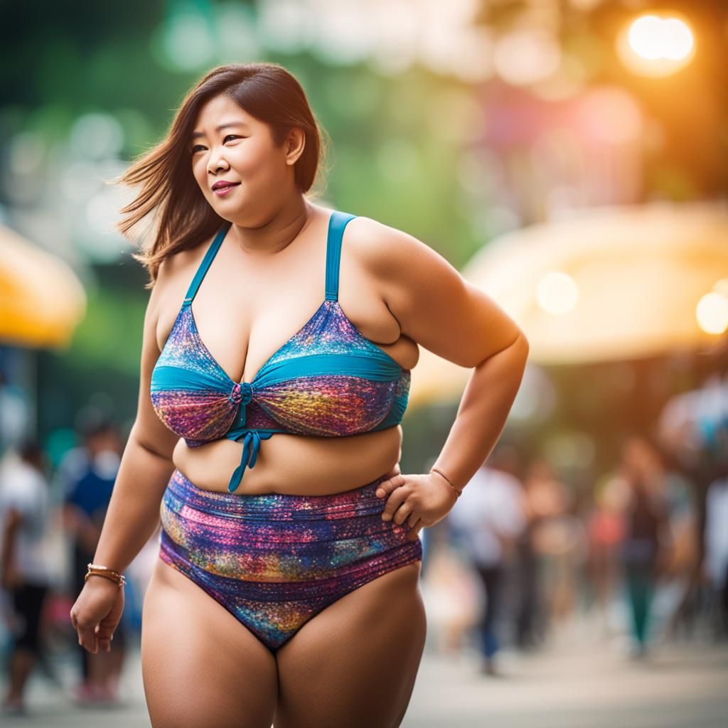 Plus-Size Woman in Bikini: Professional Photography