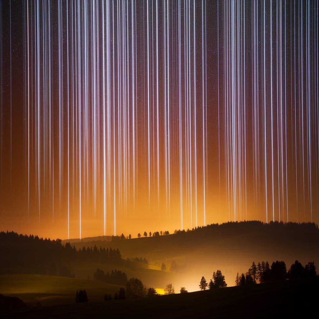 Mesmerizing Falling Star Shower Time-Lapse
