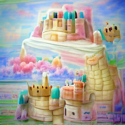 Dreamy Pastel Castle: Beautiful AI Artwork