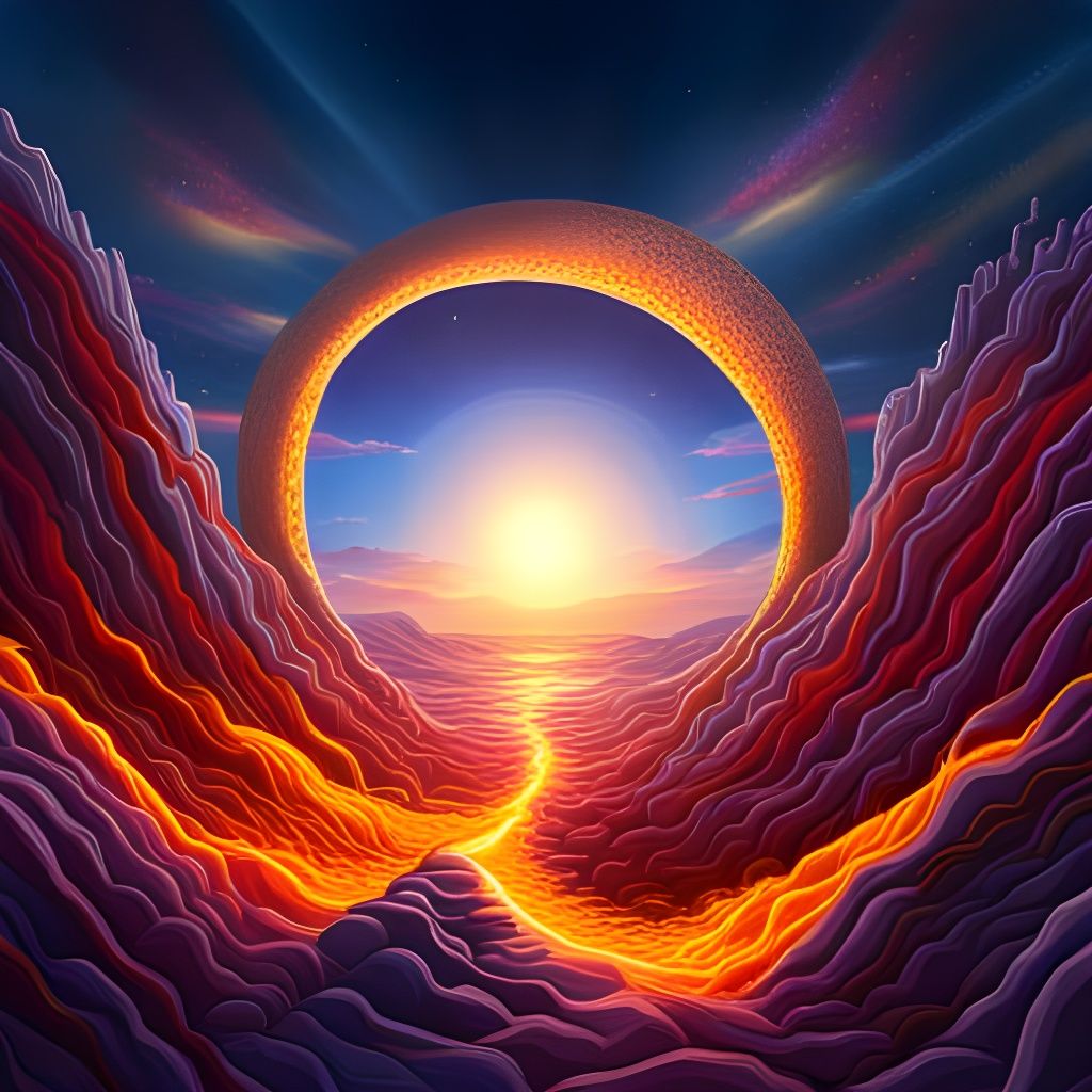 Moon and Sun Collision: Hyperrealistic Splash Art