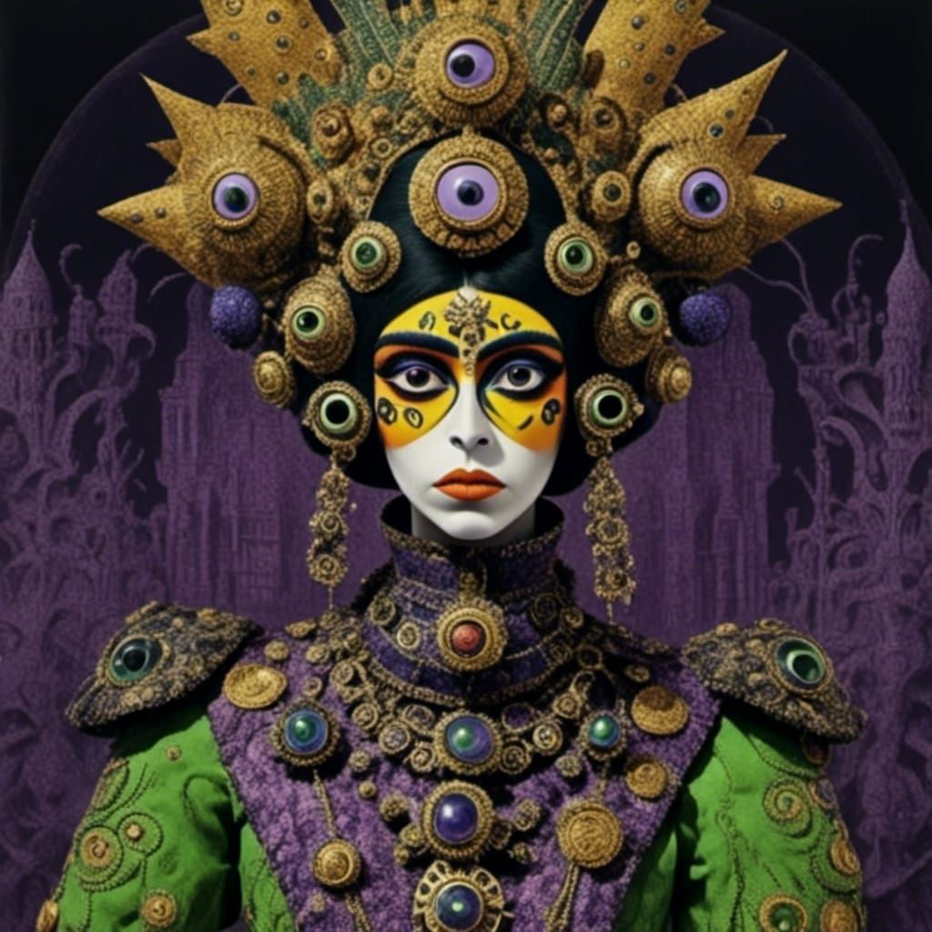 Cactus People Meet Monkey Queen in AI Art