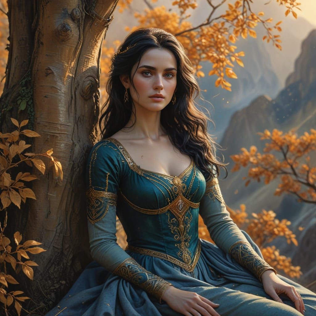 Rohan Warrior in Watercolor Style