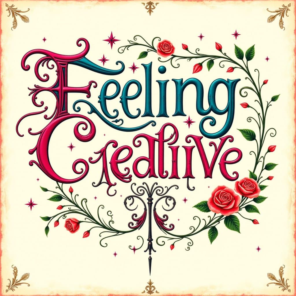 Vibrant Whimsical Art Poster in Bright Colors and Hand-Drawn...