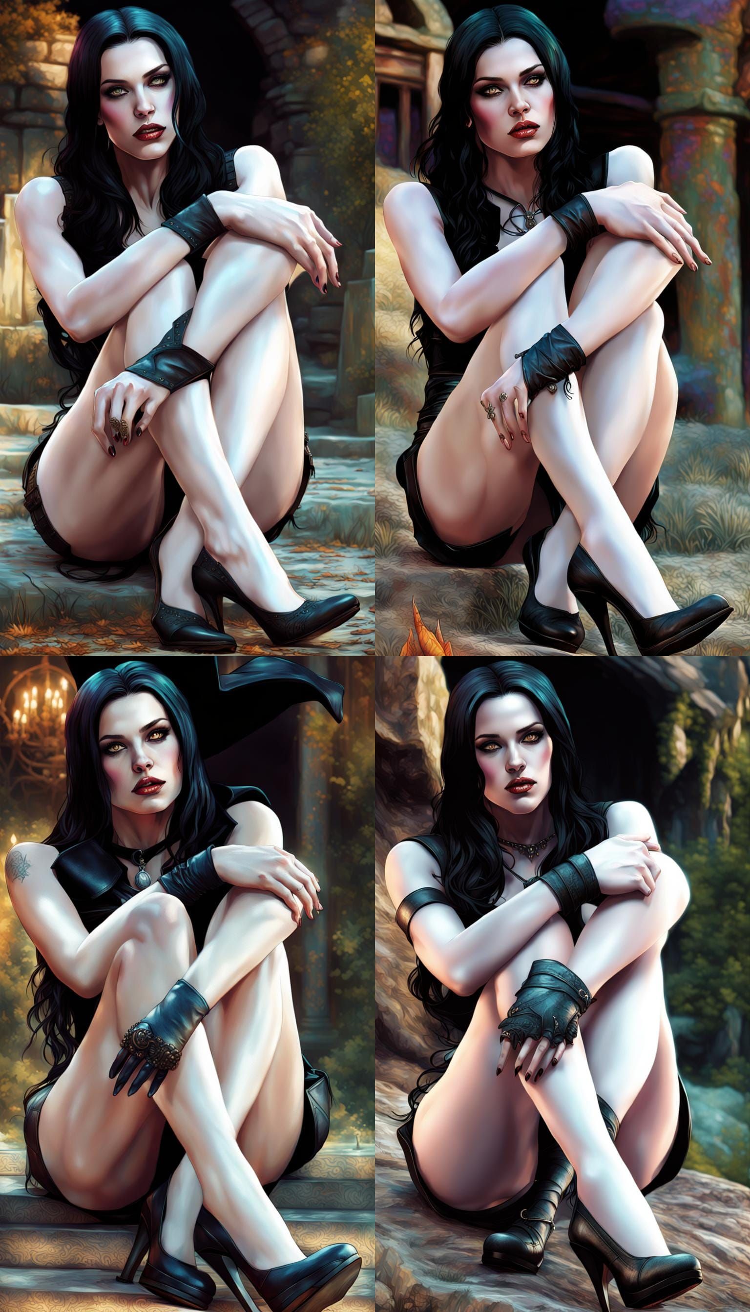 Yennefer from Witcher in Hyperrealistic Style