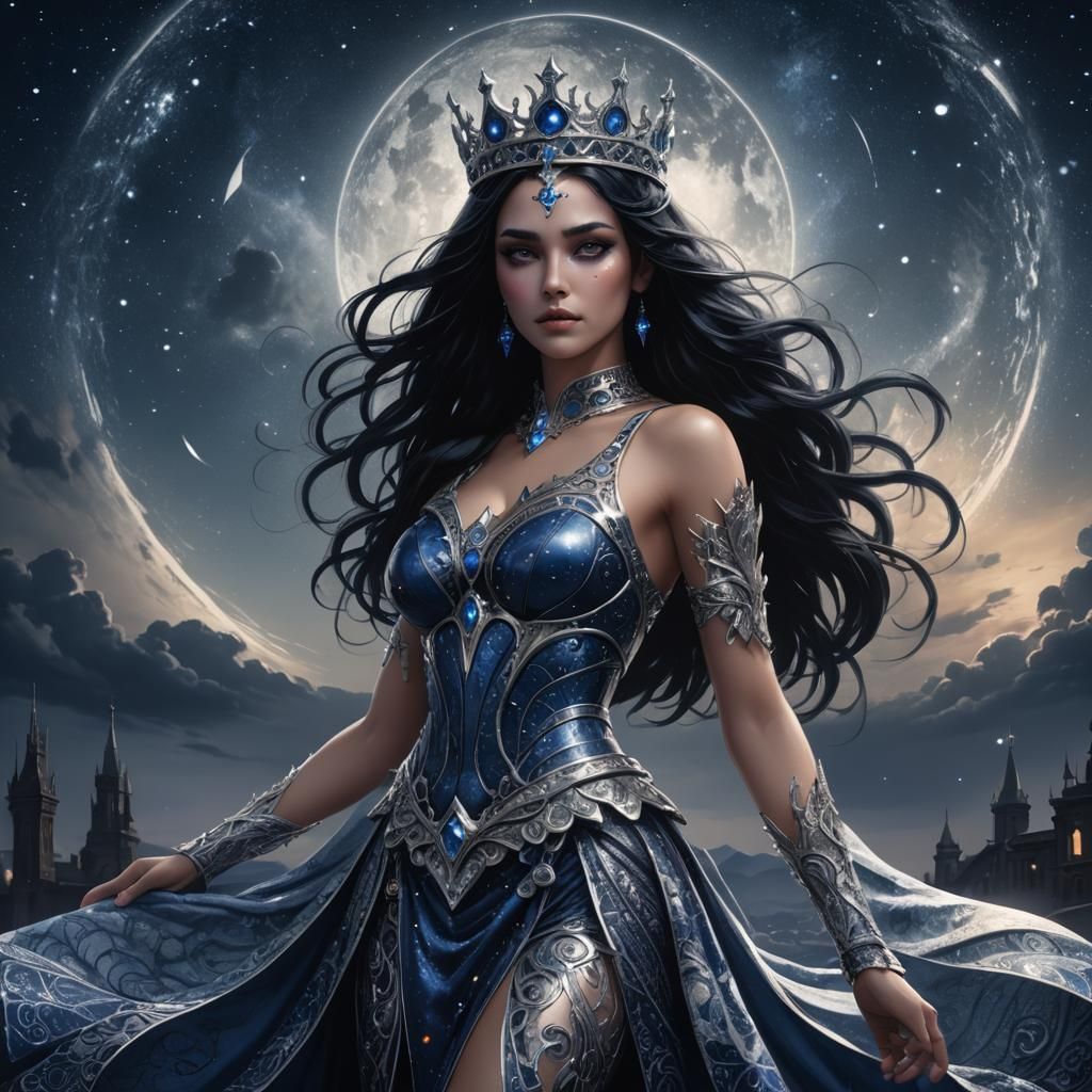 Goddess Nyx in Dark Fantasy Concept Art