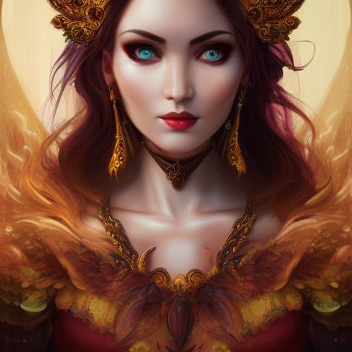 Love Goddess in Autumnal Fantasy Art
