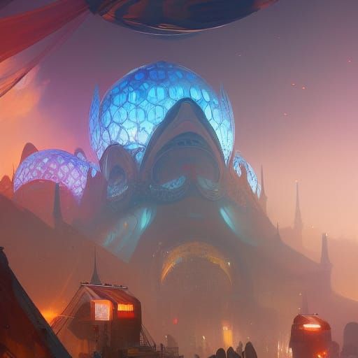 Futuristic Cityscape Concept Art in 8K