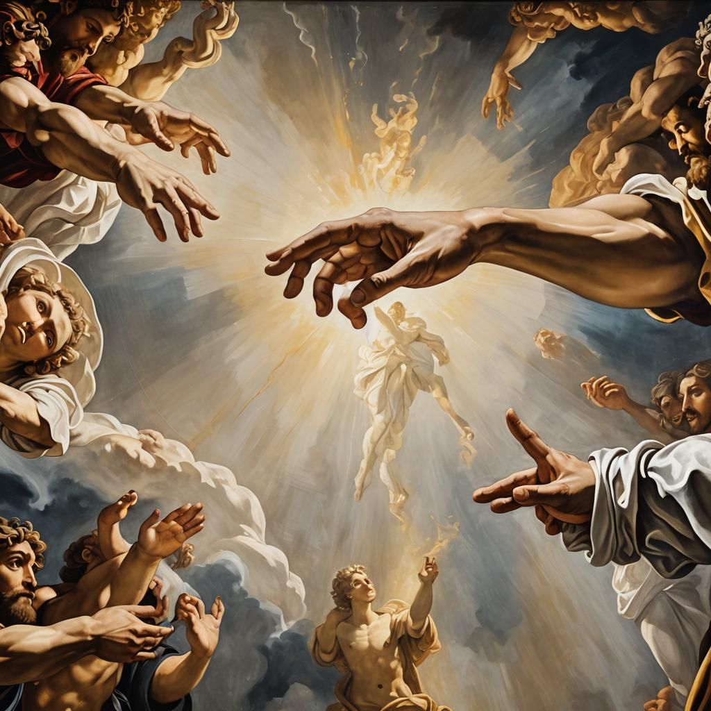 Baroque Inspired Interpretation of Michelangelo's Adam