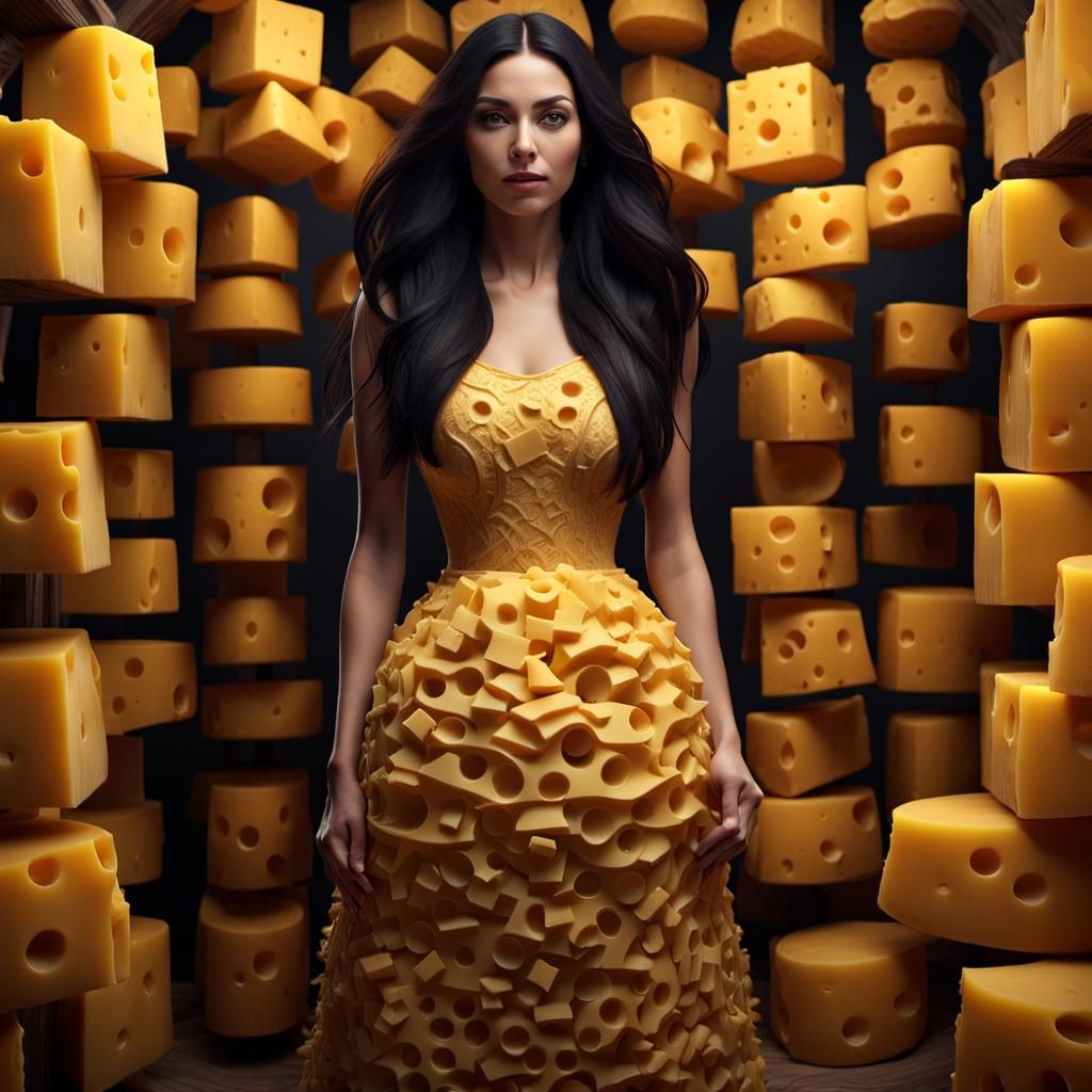 Woman in Cheese Dress Rides Red Bull Rampage