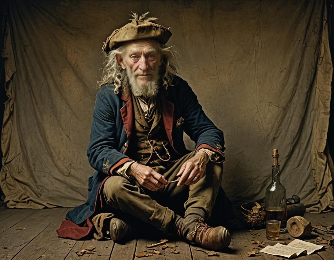 Rip Van Winkle Portrait with Rembrandt Lighting