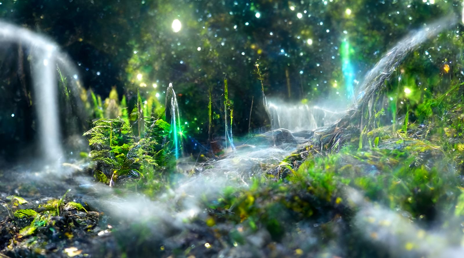 Magical Forest Writing to the Stars in Cosmic Reflection