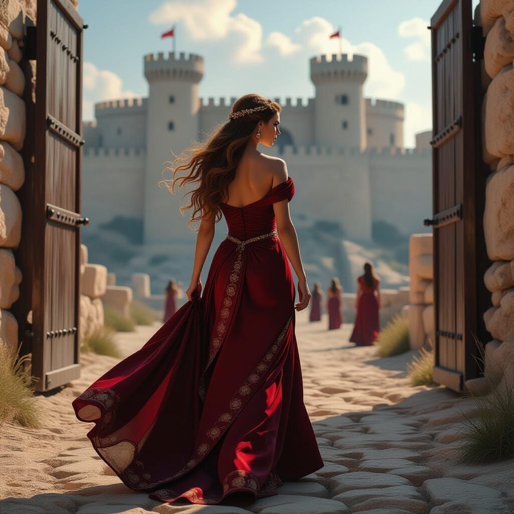 Helen of Troy Arrives at Troy in Cinematic Style