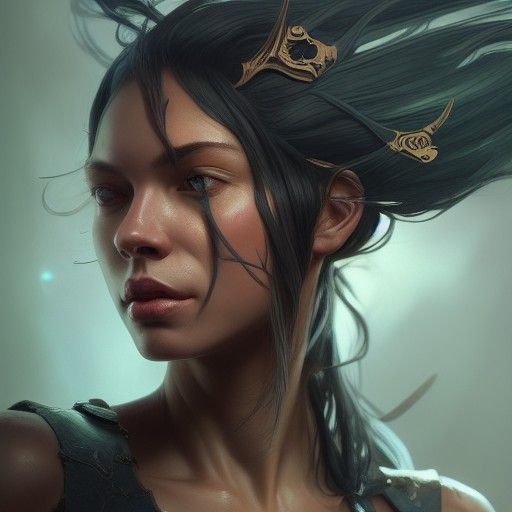 Longtooth Shifter Portrait in Hyperdetailed Style