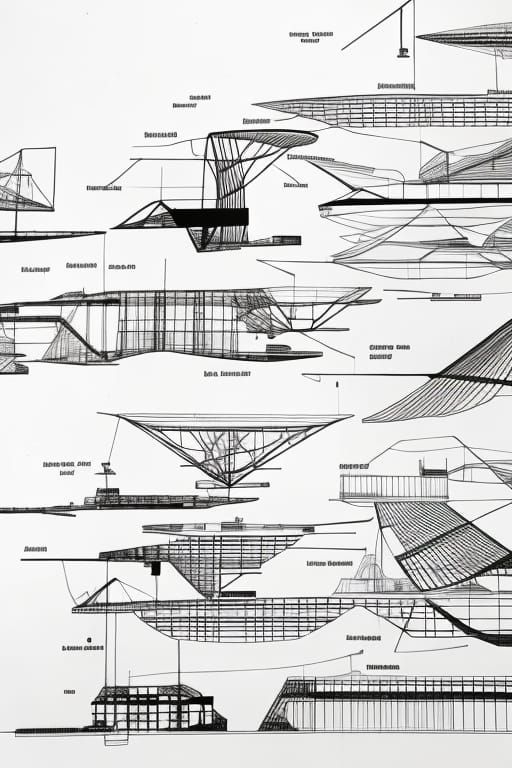 Complex Graphic Score Blending Music and Architecture