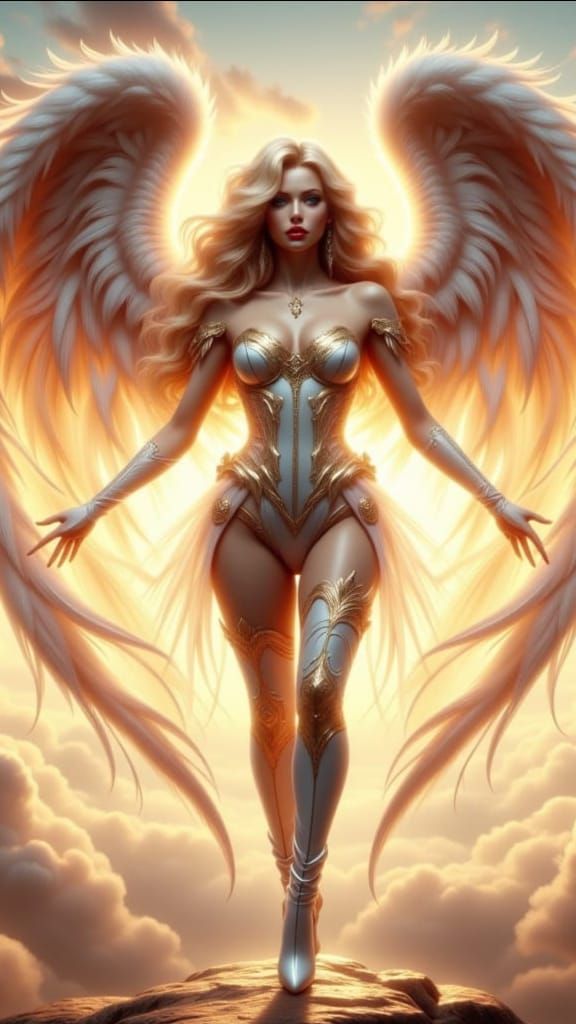 Gorgeous Archangel in Sunset Glow