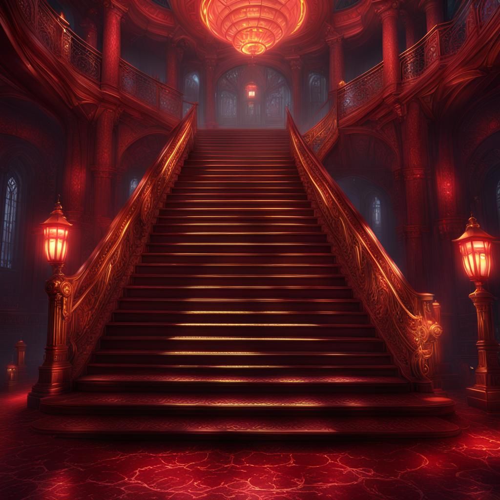 Enchanting Club: Stairway in Detective Fiction Style