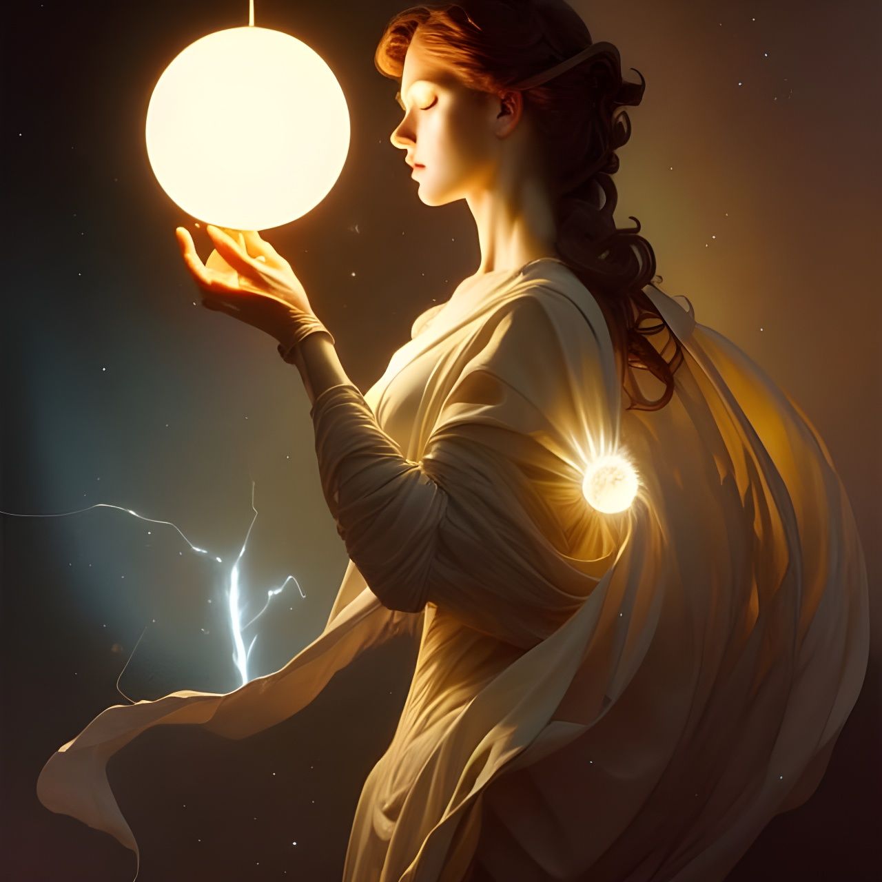 Electric Orb in Sci-Fi Digital Painting