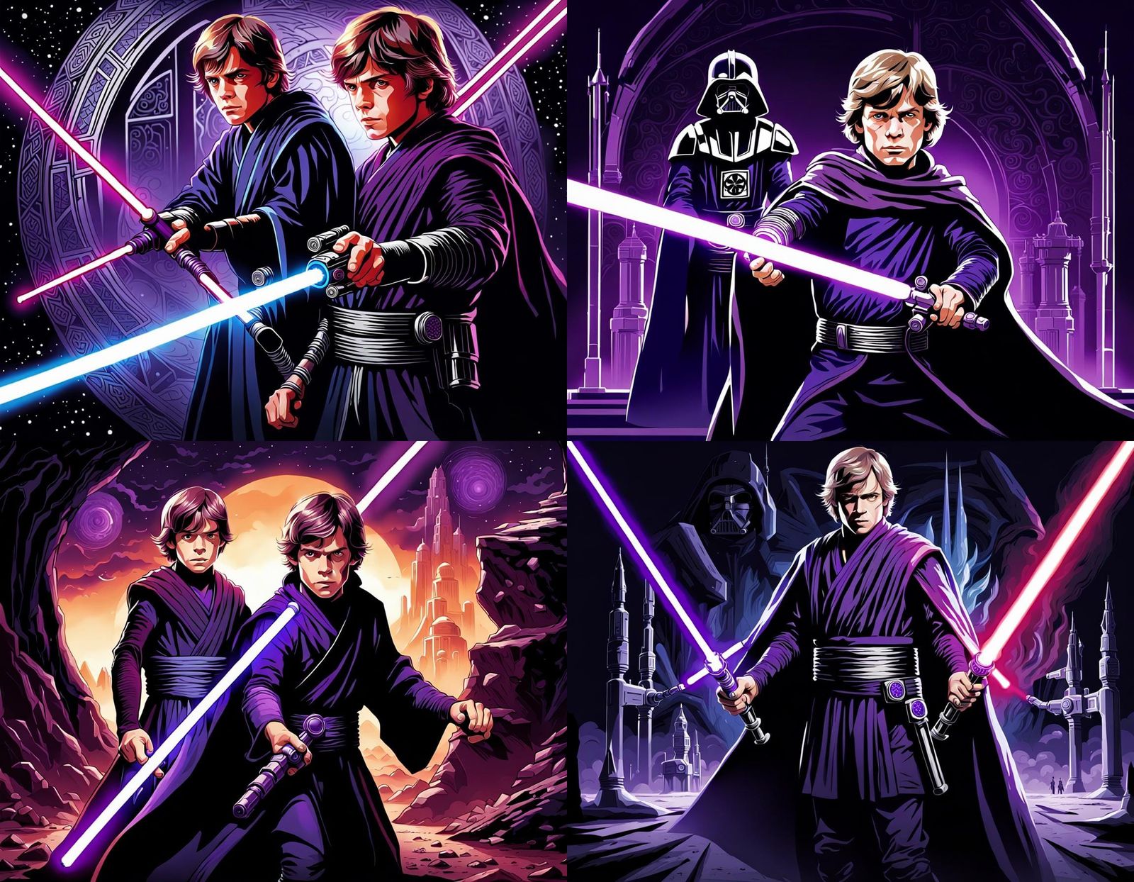 Imaginary Skywalker Brother on Dark Side with Lightsaber