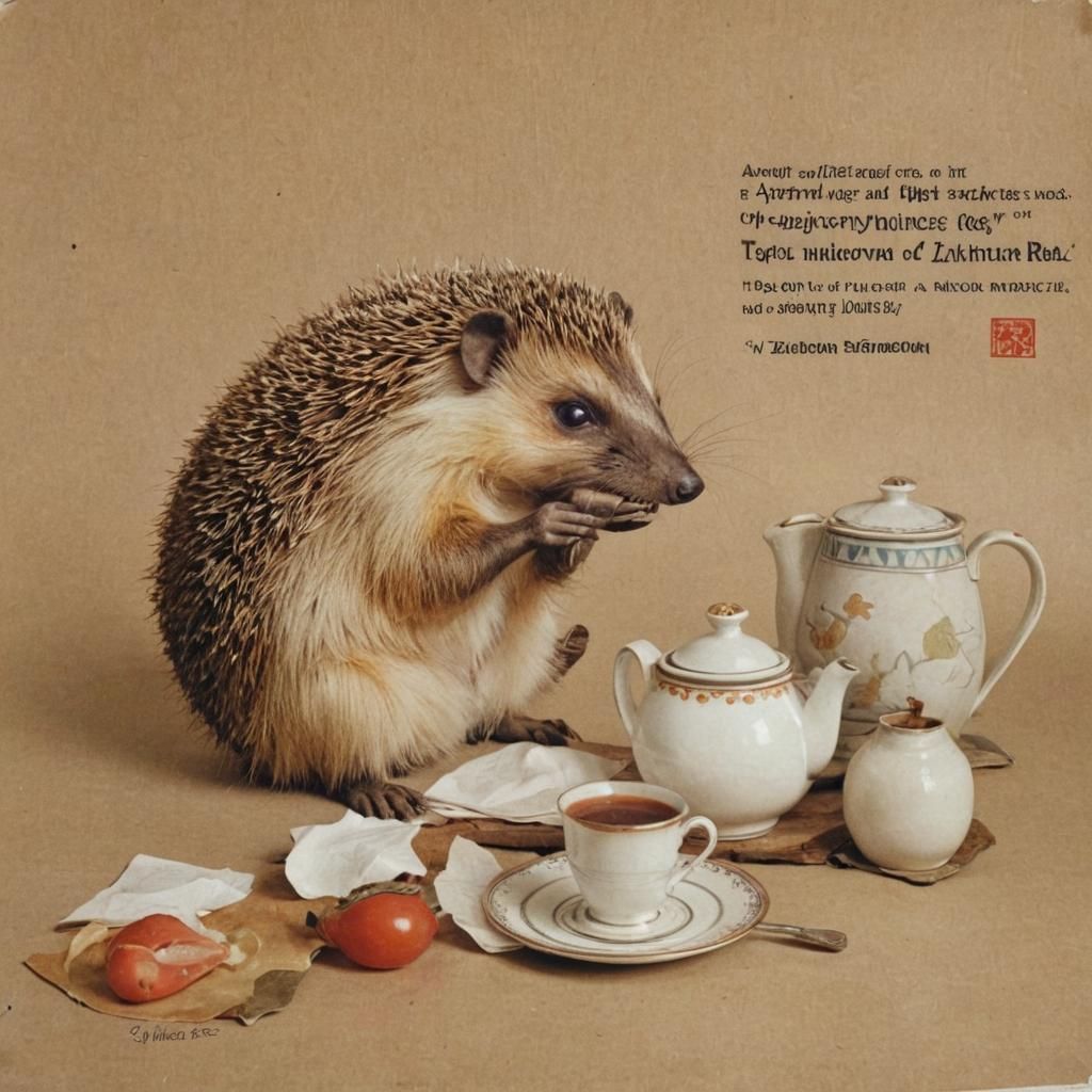 Surreal Hedgehog Album Art in Mixed Styles