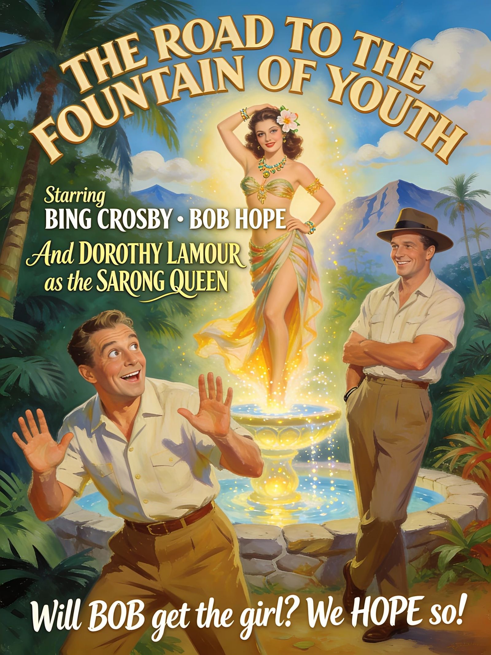 1940s Hollywood Comedy Movie Poster: The Road to Youth