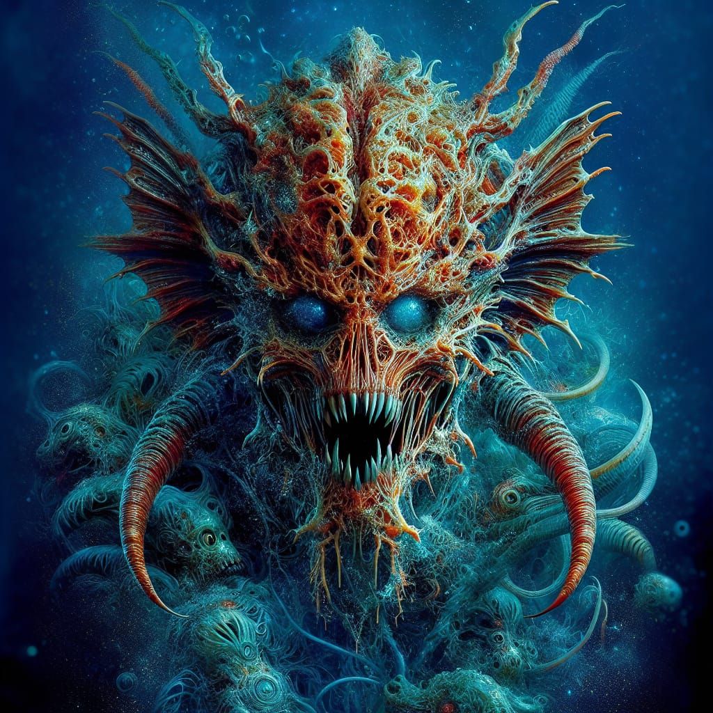 Guillermo del Toro Style Monster Poster Art