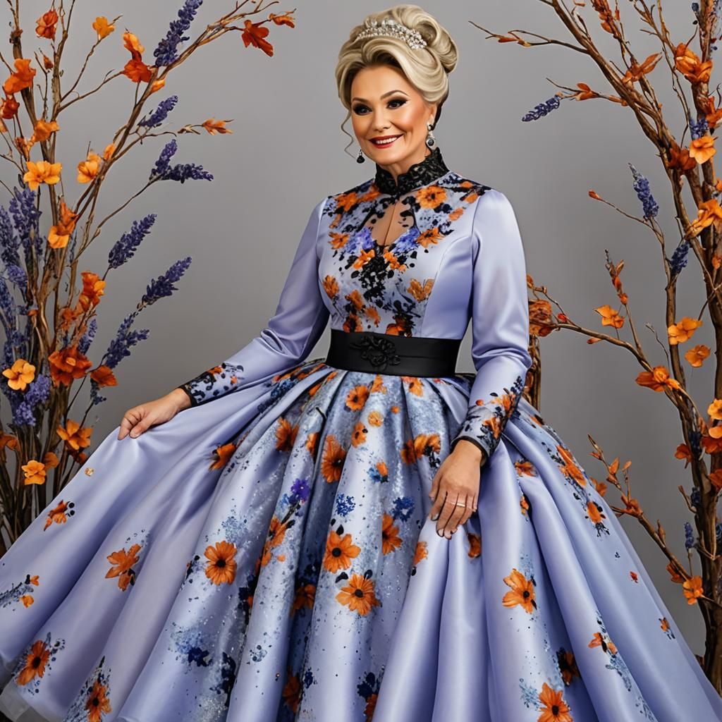 Colorful Silkie Chicken Family in a Satin Wonderland