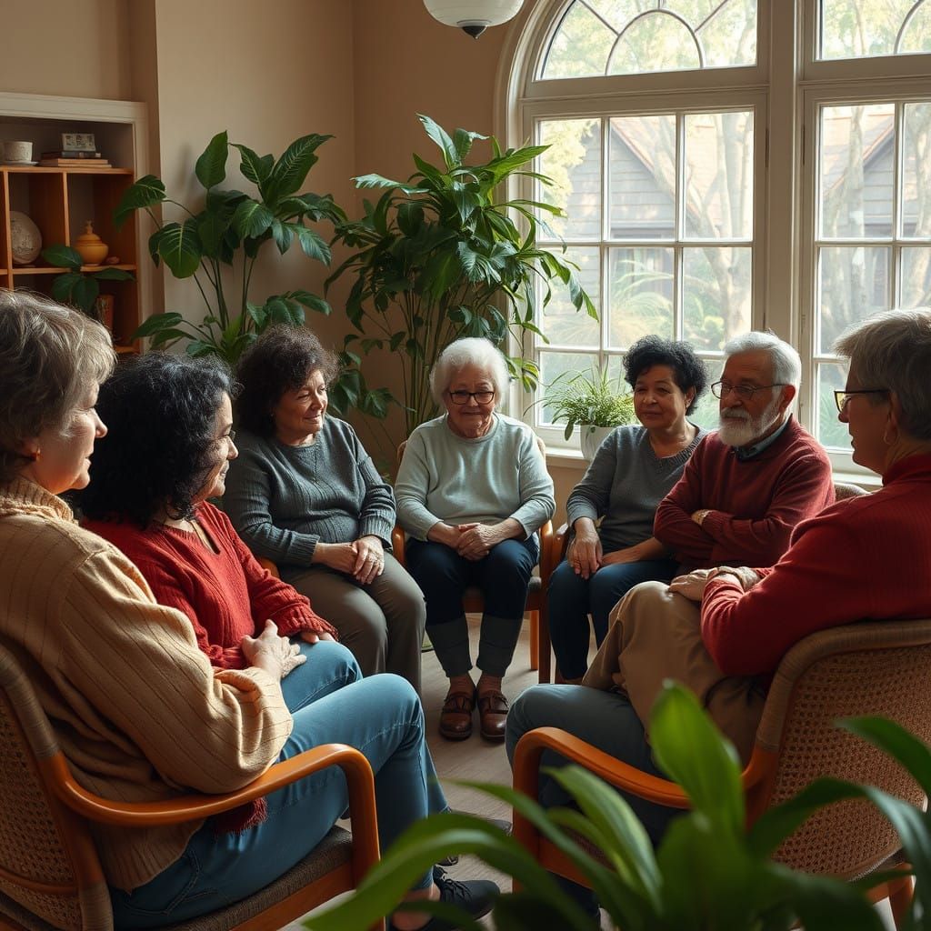 Diverse Souls Connect in Cozy Community