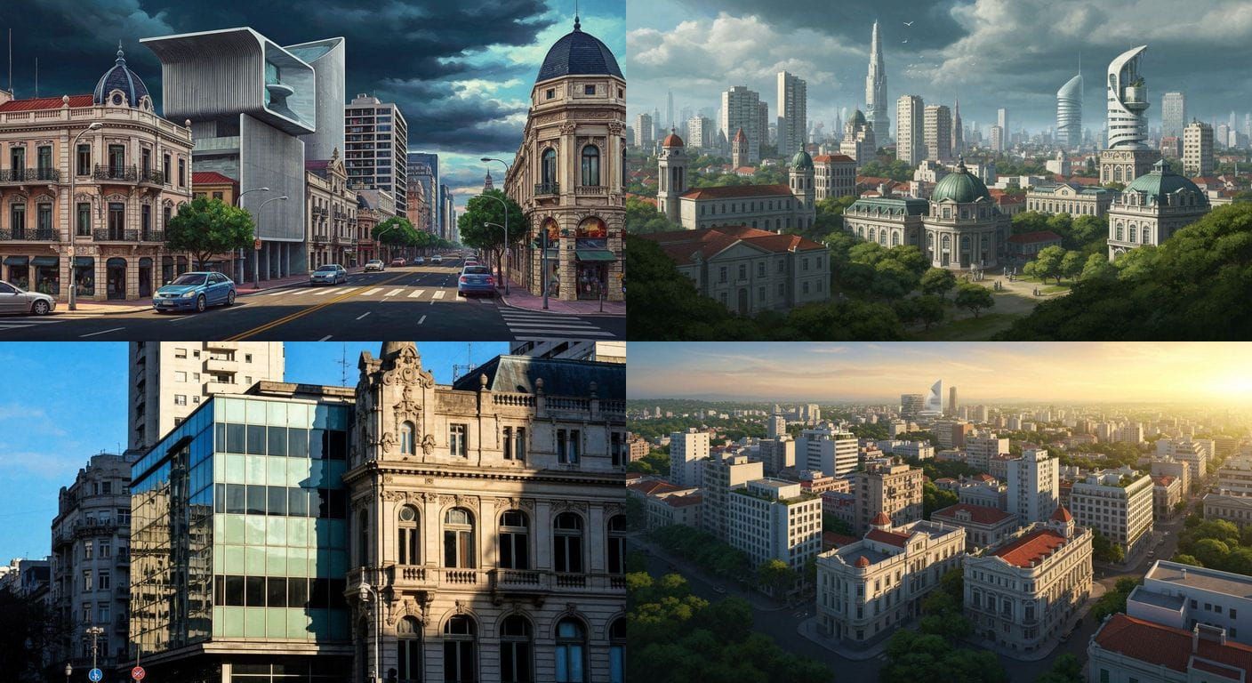 Futuristic Minas Cityscape Blends Colonial and Modern Archit...