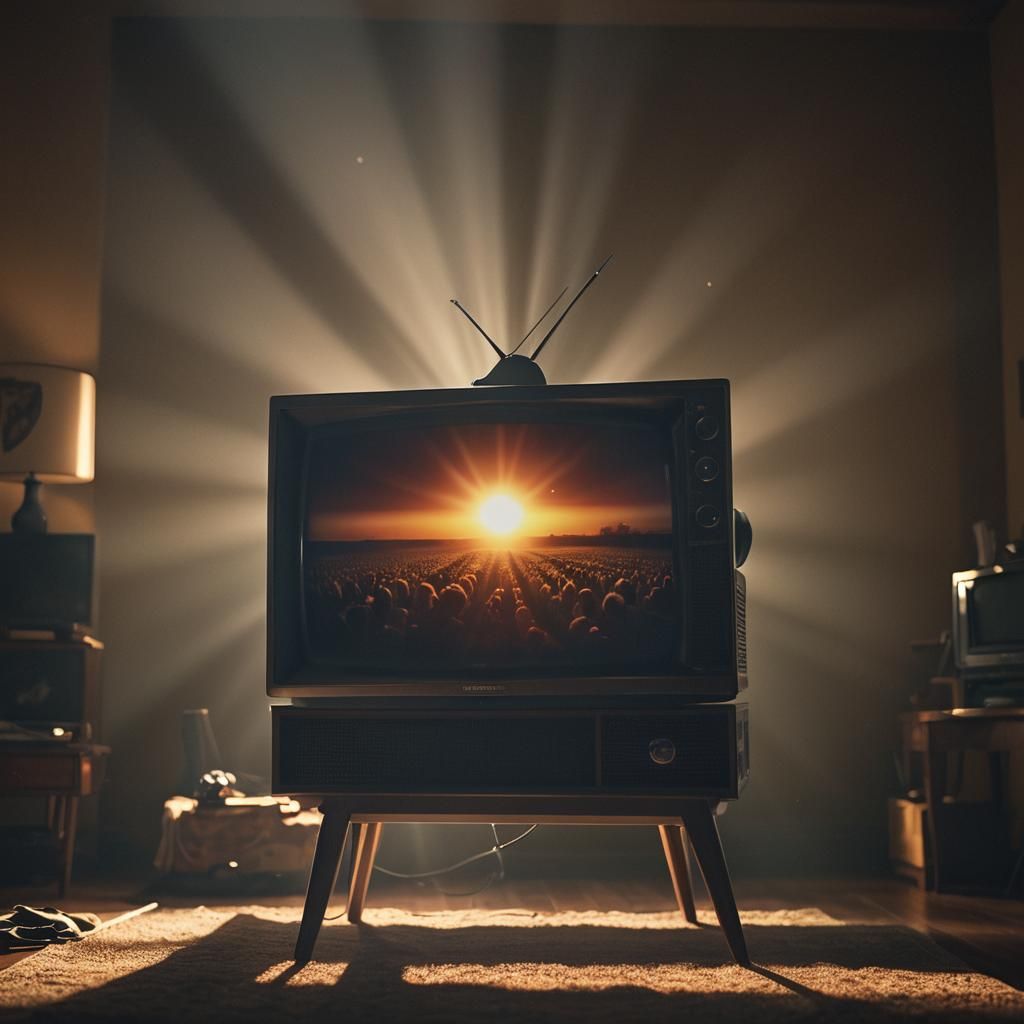 Cinematic TV Still in Atmospheric Room