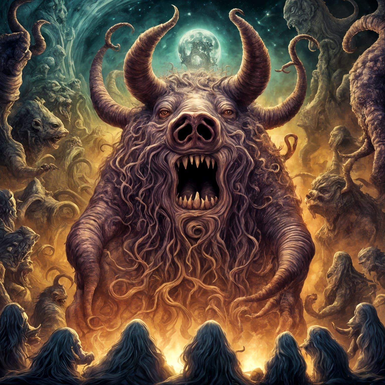 Lovecraftian Pig Monsters Rise in Cosmic Horror