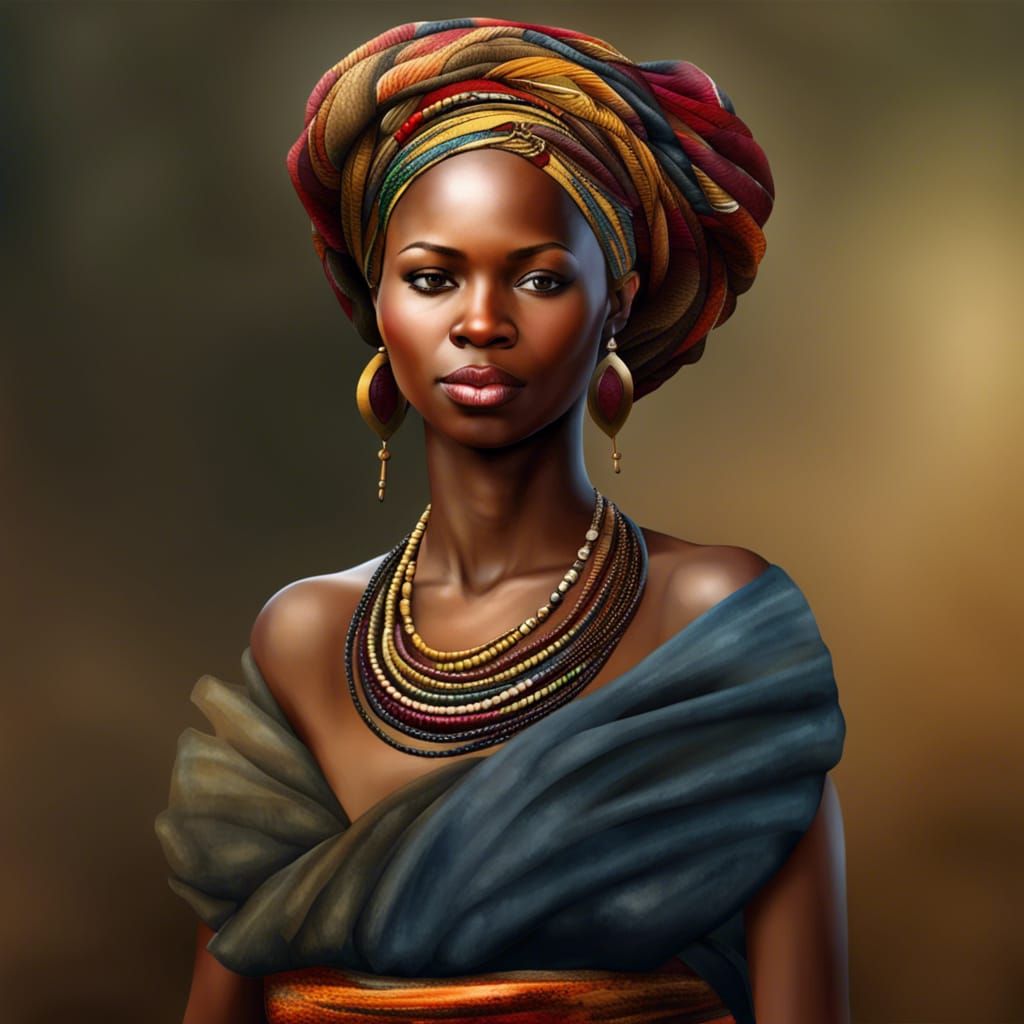 Realistic Portrait of a Mozambique Woman