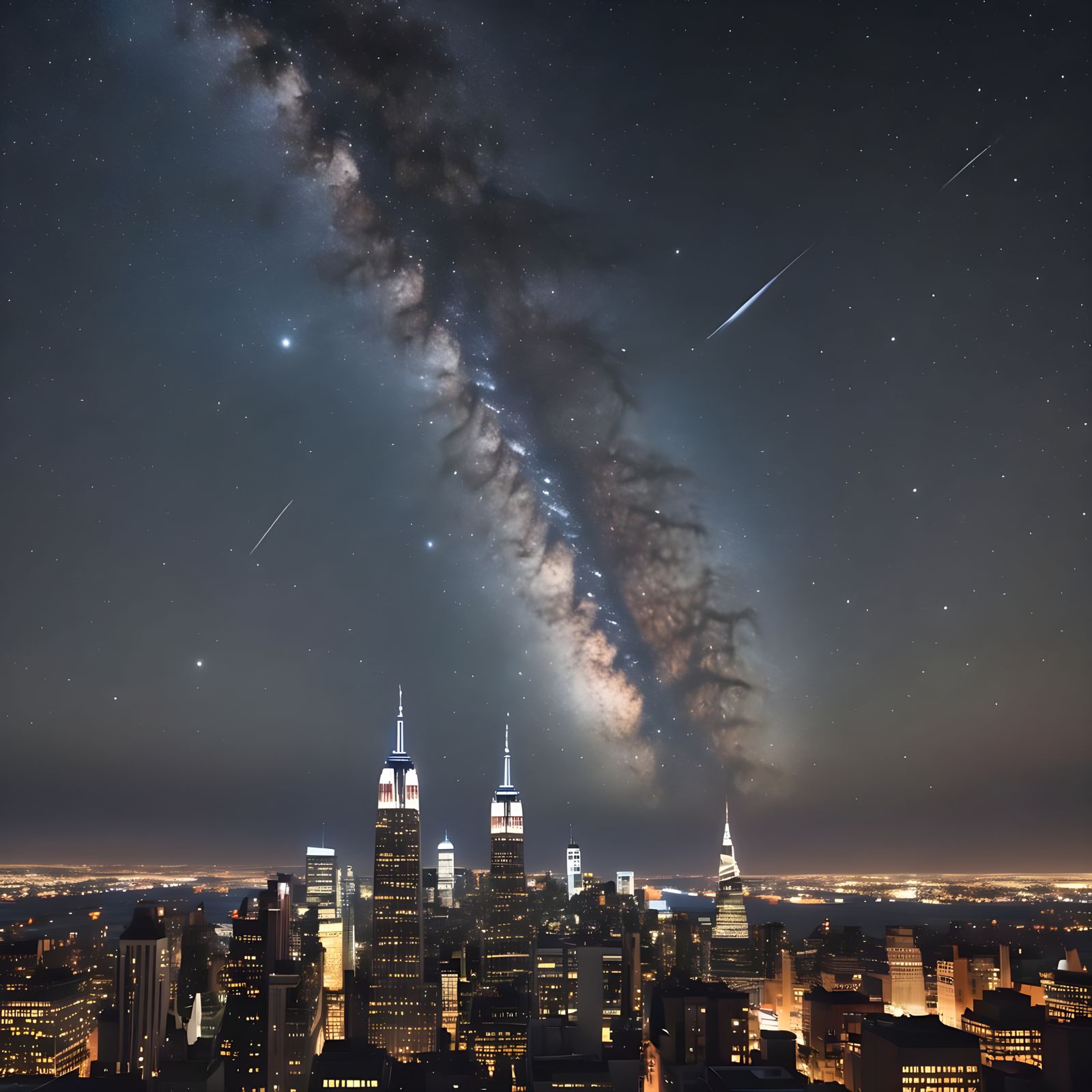 Milky Way Over Blackout New York City