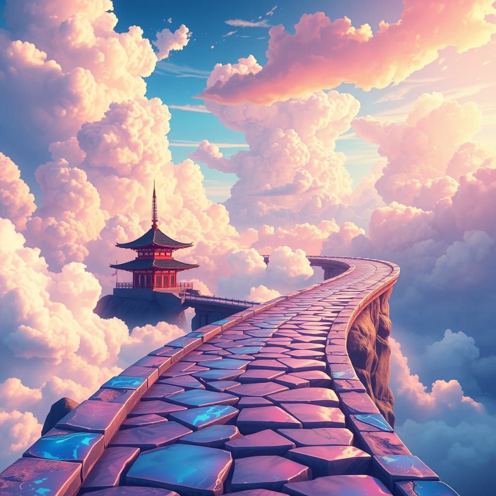 Surreal Anime Strollway Rises to Enchanting Ocean-View Pagod...