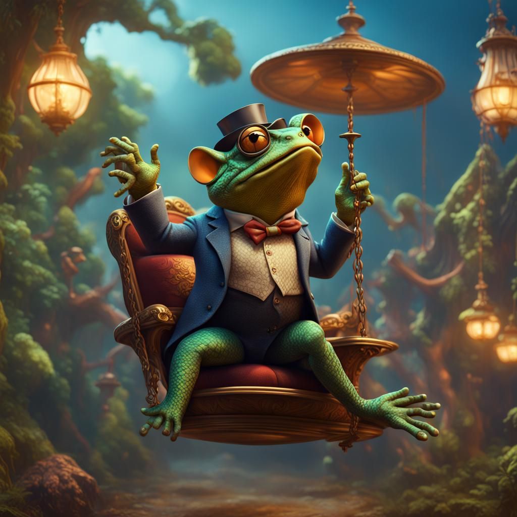 Mr. Toad's Lizard Party: Detailed Matte Painting