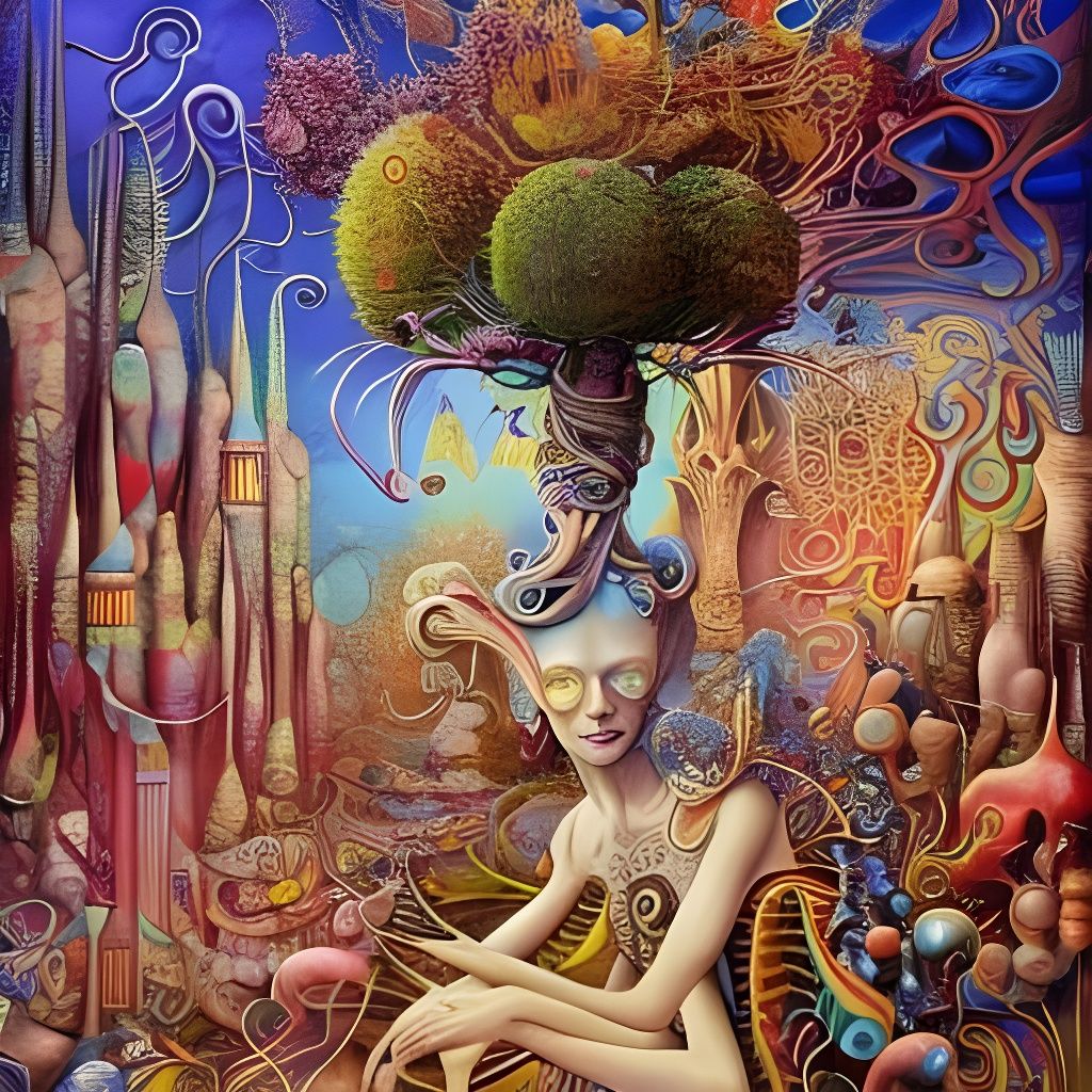 Psychedelic Surrealism: A Visionary Artwork