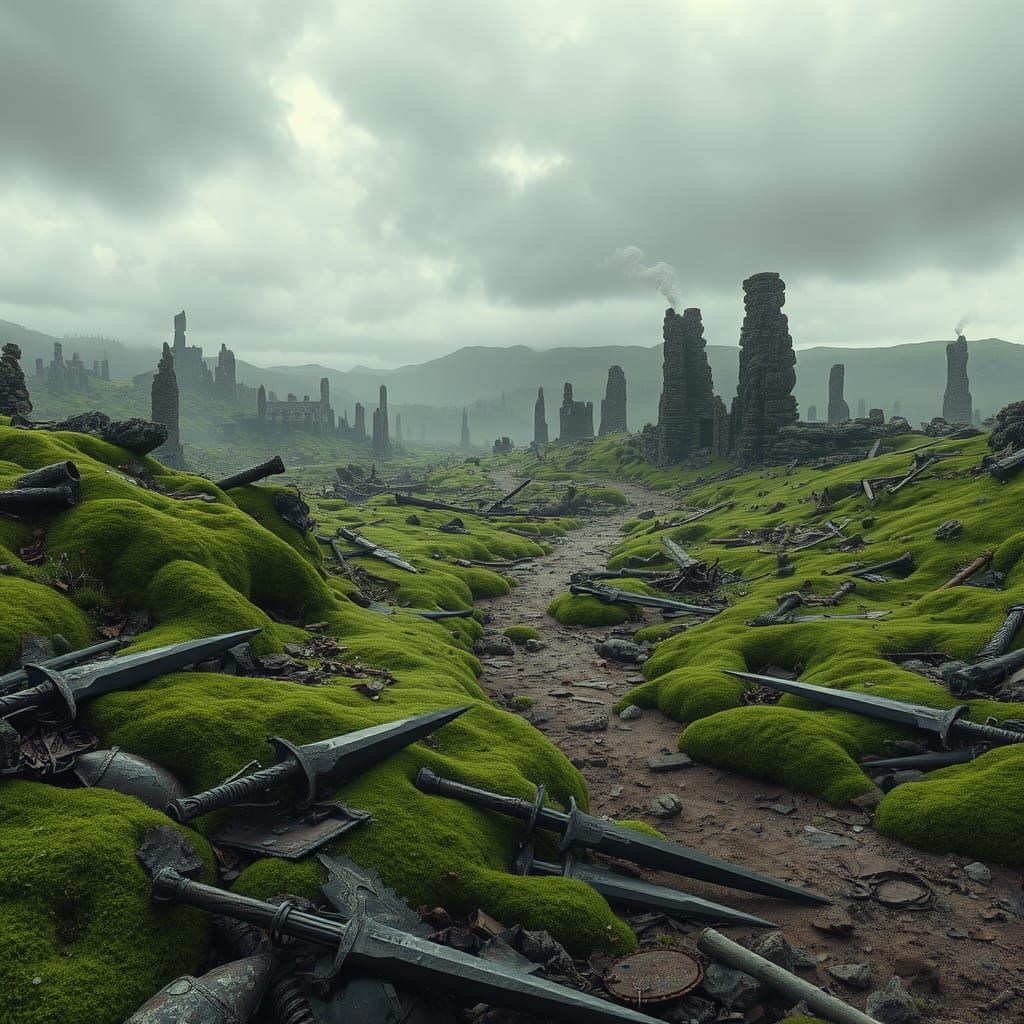 A Ruined Battlefield Transformed by Time