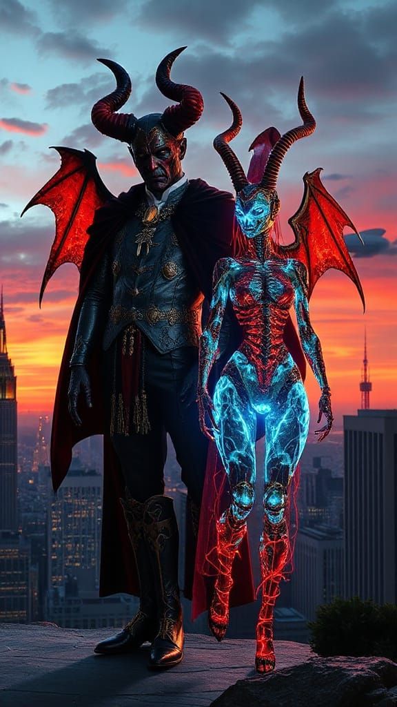 Satanic Regent in Retrofuturistic Metropolis