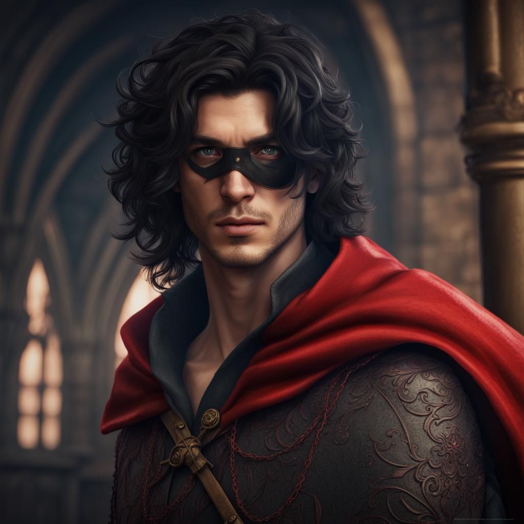 Medieval Man with Eyepatch: Detailed Fantasy Art