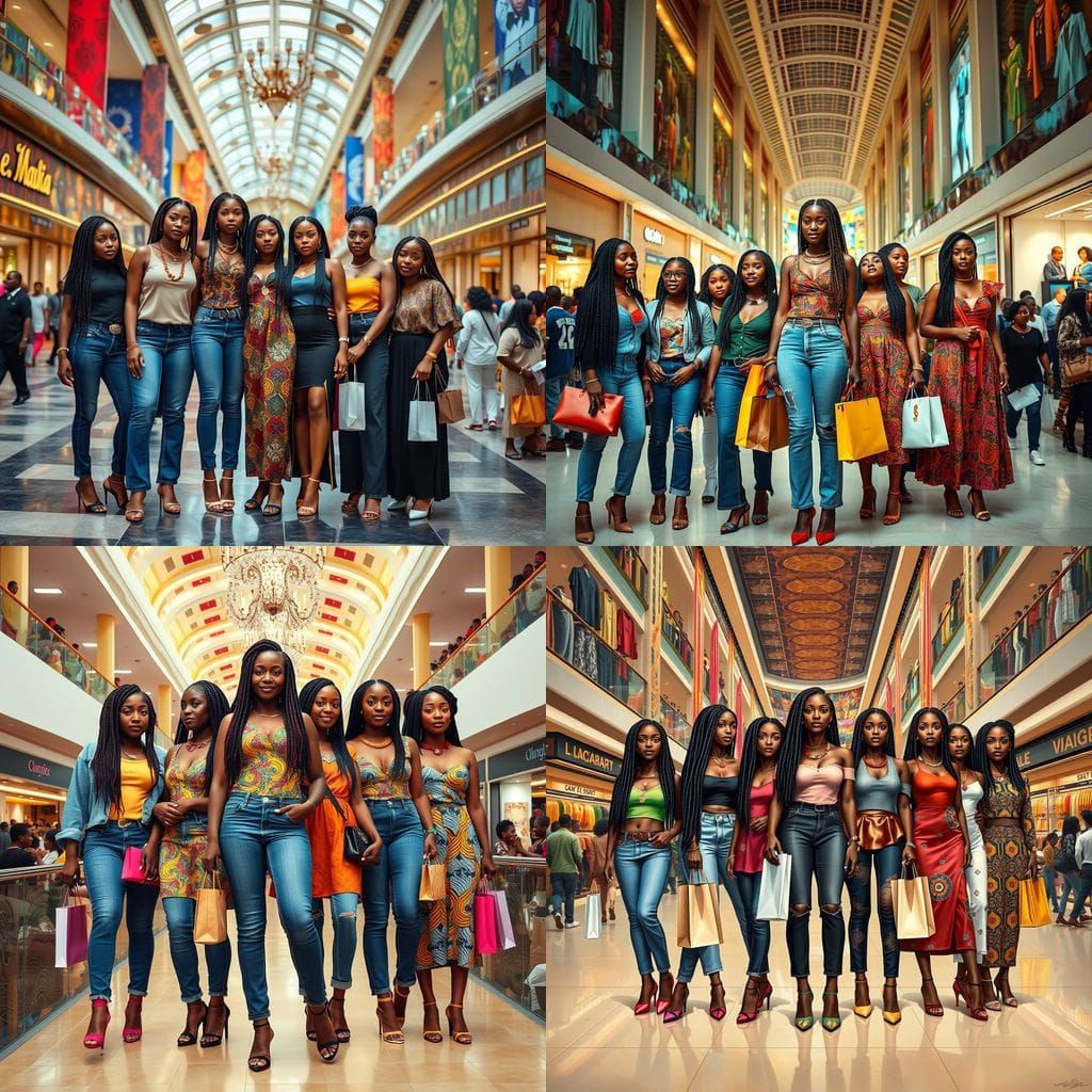 African Sisters Embody Family Love in Lagos Mall