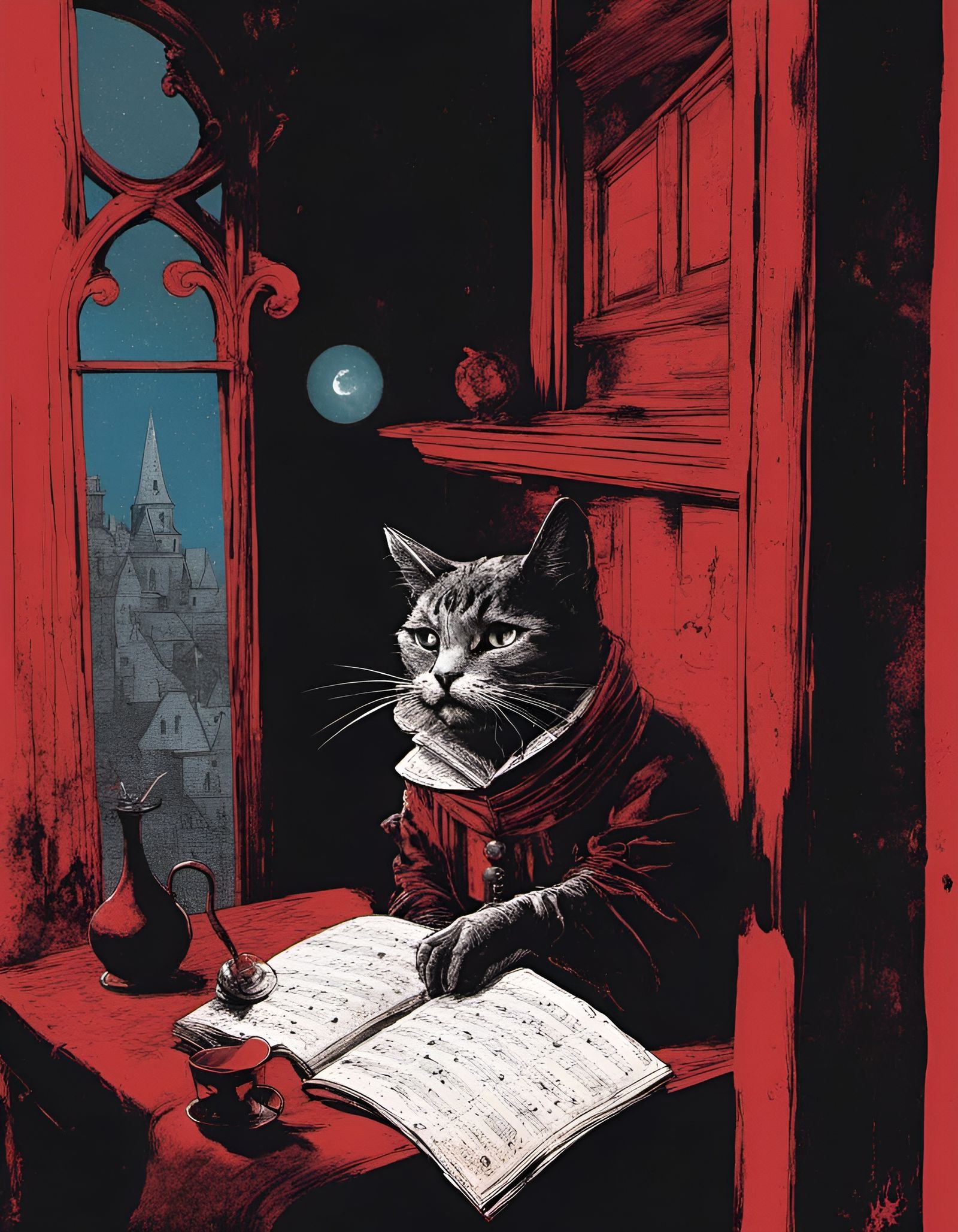 Medieval cat composer.