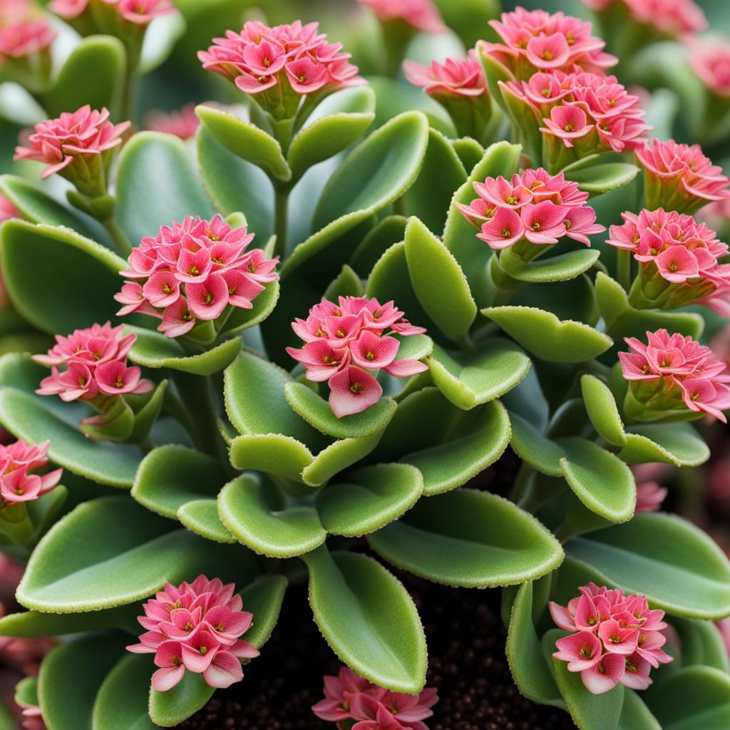 Ultra-Realistic Close-Up of a Kalanchoe Plant