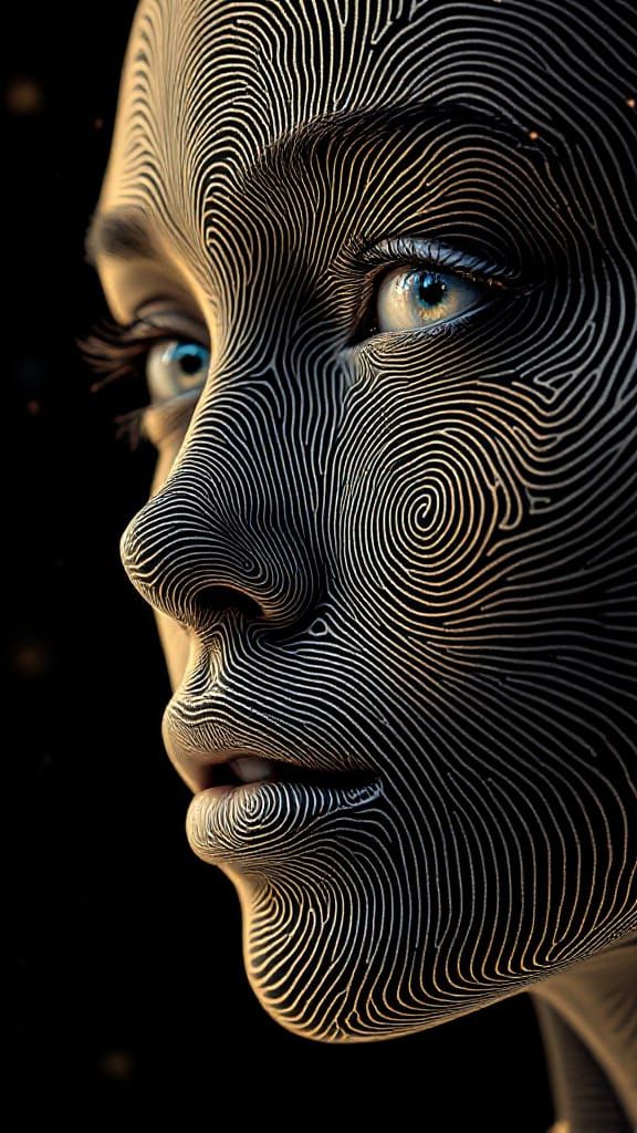 Face and Fingerprint Fusion: Unique Identity Digital Art