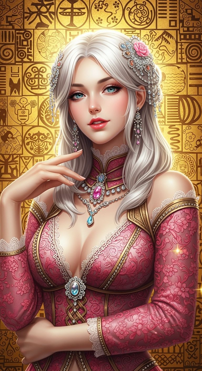Hyperreal Portrait of a Blonde in Baroque Style