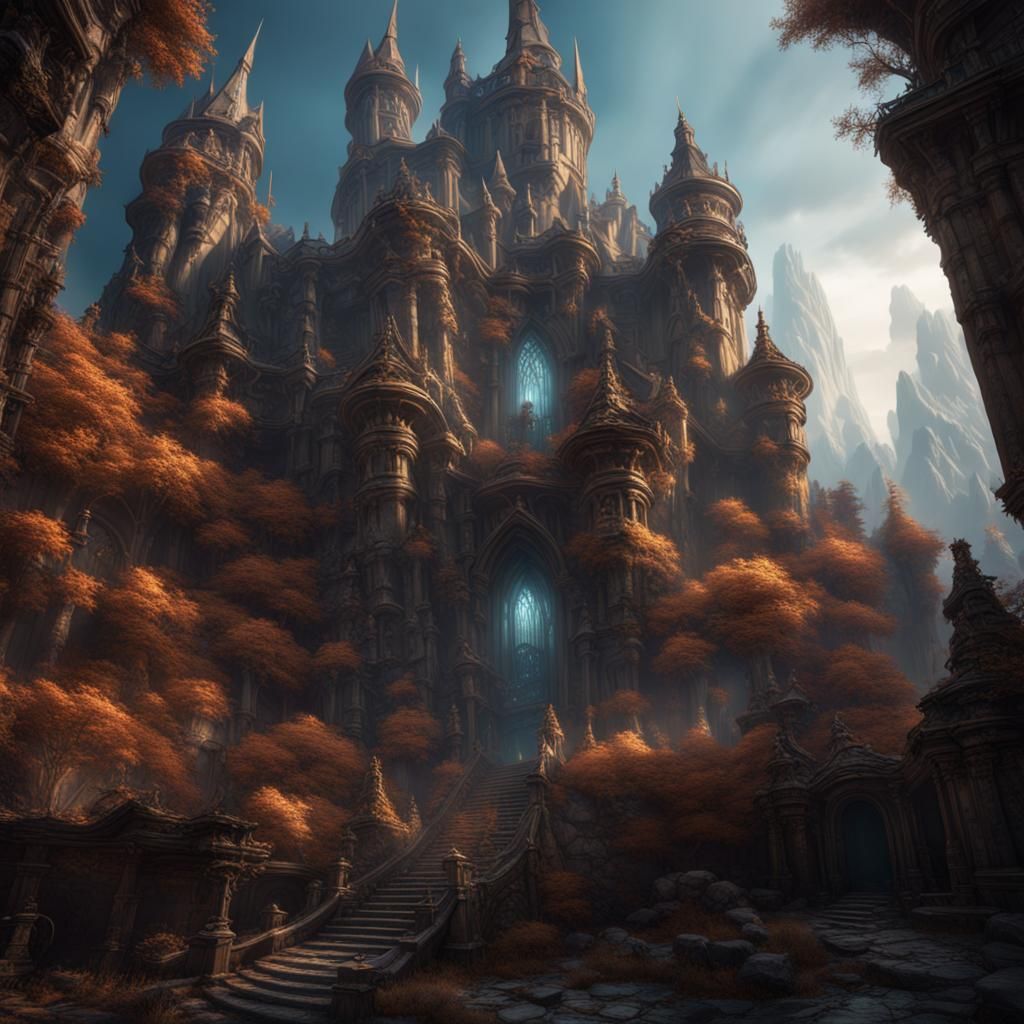 Fantastical Mystery Painting in Deep Color