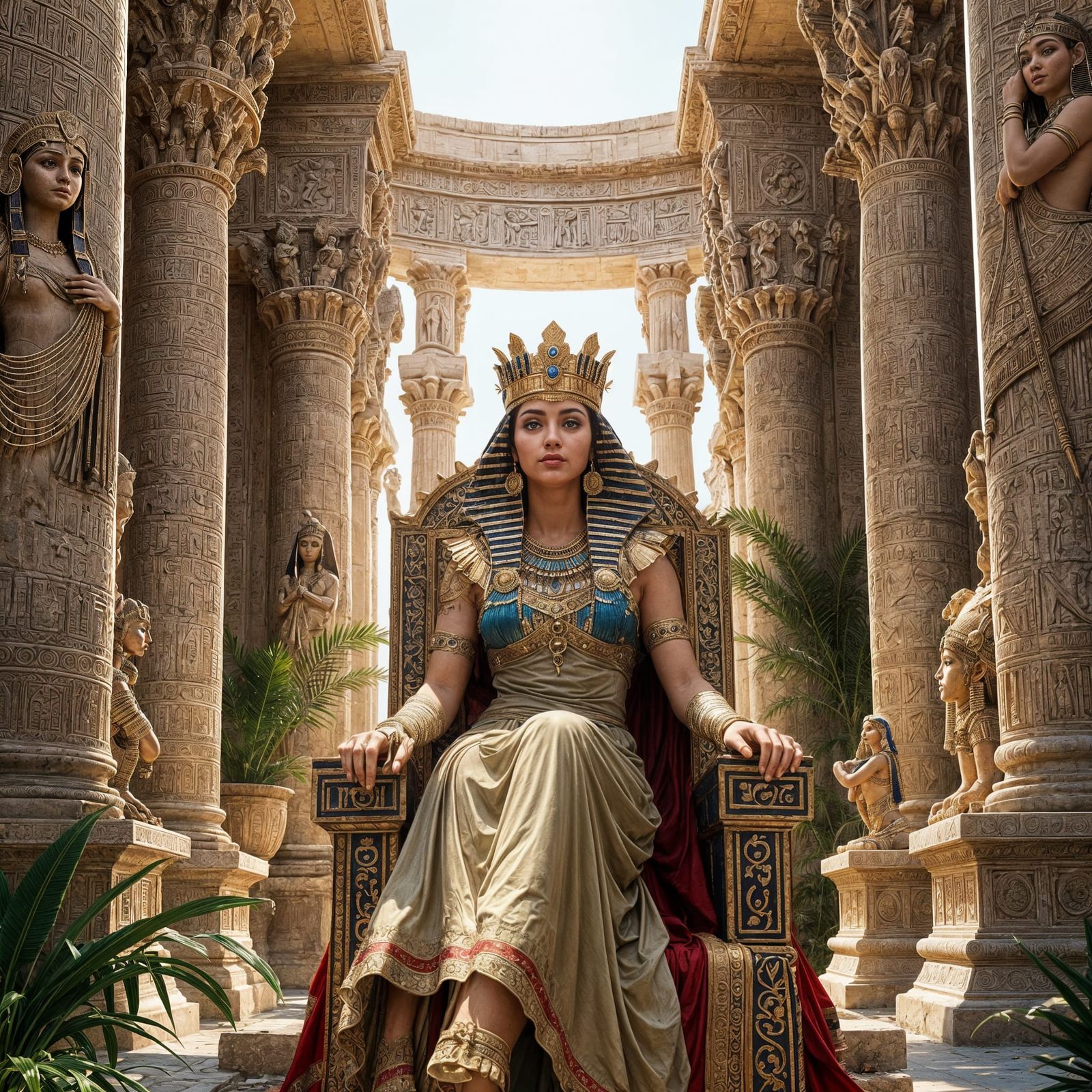 Egyptian Goddess Cleopatra in Ancient Splendor