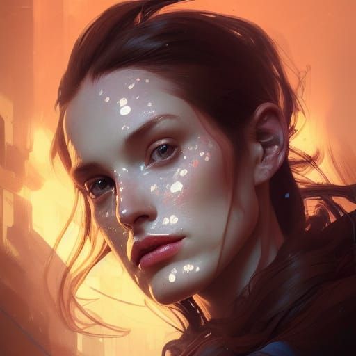 Detailed Belgian Portrait in Art Nouveau Style