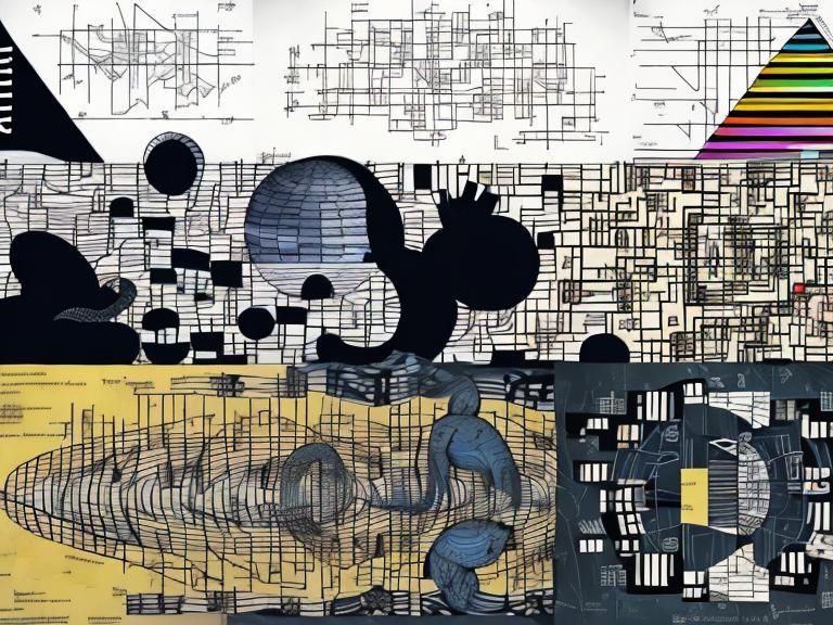 Impasto Graphic Score with Geometric Parallax