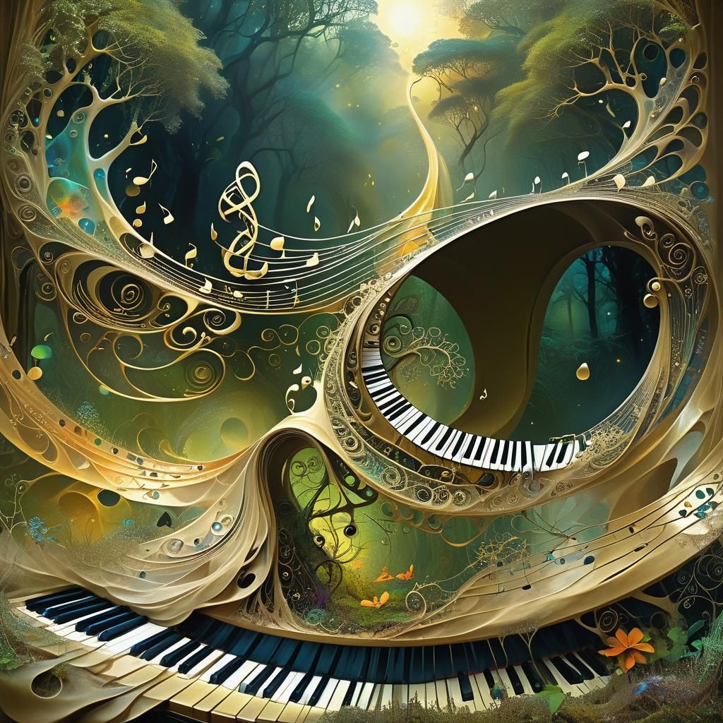 Surreal Musical Forest with Druid Monk