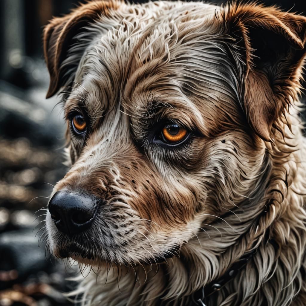Hyperrealistic Dog Portrait in High Definition