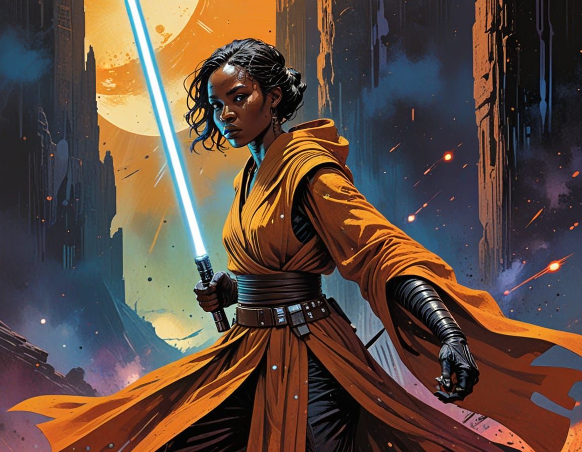 Jedi Knight in Canyon, Sergio Toppi Comic Style